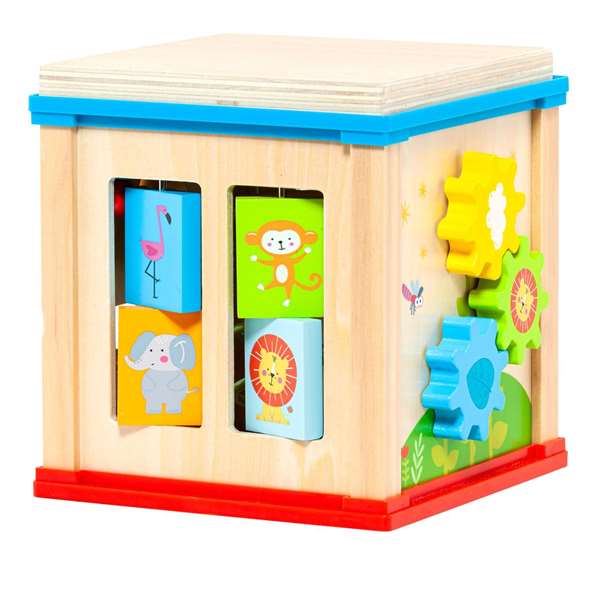 Molto - Cube d'activités en bois avec jeux éducatifs - Dimensions 19x17x17 cm - Jouet pour enfant à partir de 3 ans Molto - Cube d'activités en bois avec jeux éducatifs - Dimensions 19x17x17 cm - Jouet pour enfant à partir de 3 ans