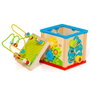 Molto - Cube d'activités en bois avec jeux éducatifs - Dimensions 19x17x17 cm - Jouet pour enfant à partir de 3 ans