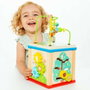 Molto - Cube d'activités en bois avec jeux éducatifs - Dimensions 19x17x17 cm - Jouet pour enfant à partir de 3 ans
