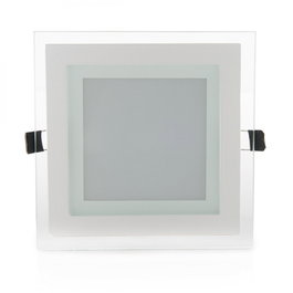 Spot LED encastrable carré 12 W, 1 200 lm, 6 000 K, Blanco Frío, Verre