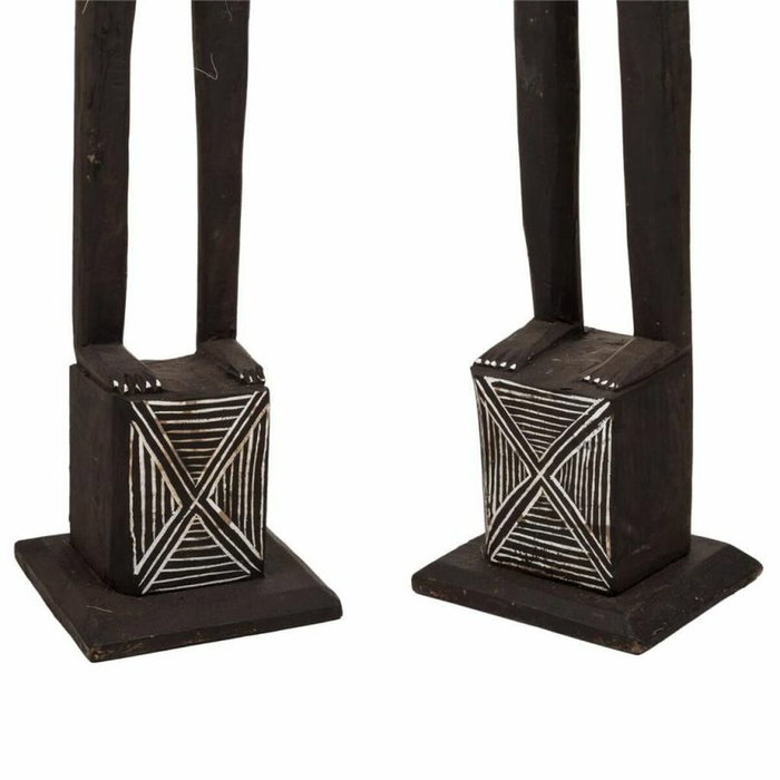Ensemble de Figurines Alexandra House Living Marron Bois Ethnique 11 x 100 x 11 cm 2 Pièces