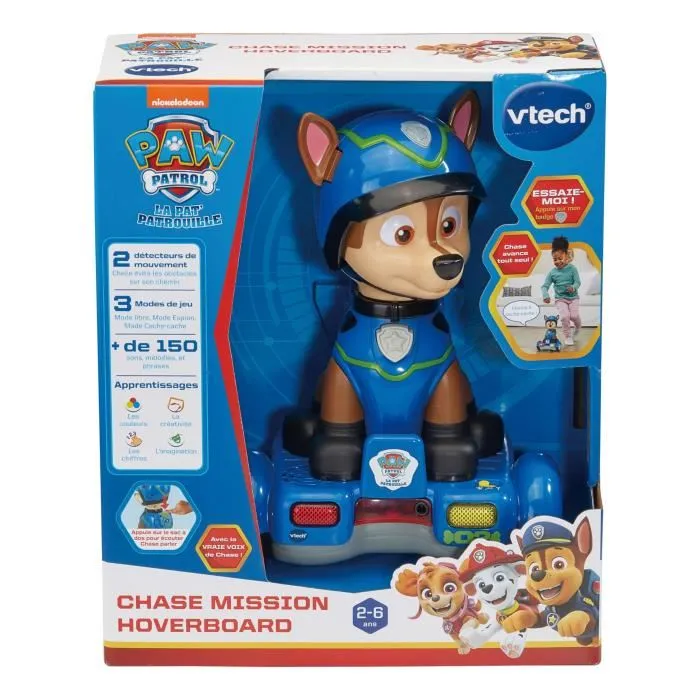 VTech Pat Patrouille - Hoverboard interactif pour mission de Chase - Jeu enfant avec capteurs et 3 modes - Version française