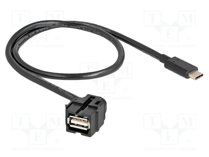 DELOCK Module USB Keystone USB A socle et USB C prise, noir DELOCK Module USB Keystone USB A socle et USB C prise, noir