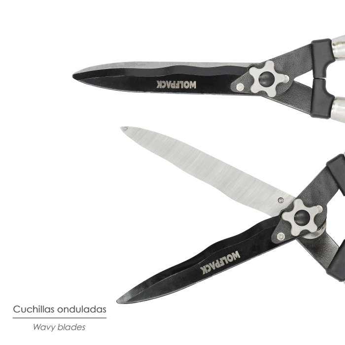 WOLFPACK LINEA PROFESIONAL Sécateur de haie à deux mains 54 cm avec manches en bois