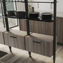 Emuca Lot de consoles pour 5 tablettes en verre Zero, Noir texturé