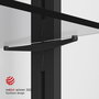 Emuca Lot de consoles pour 5 tablettes en verre Zero, Noir texturé
