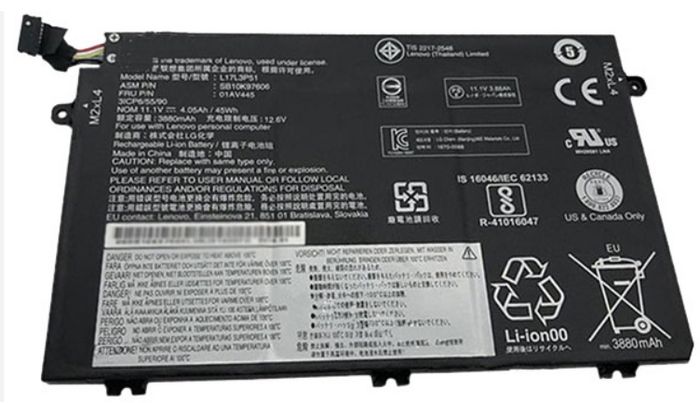 Lenovo Batterie Li-ion 3 cellules 45Wh pour ThinkPad E480, E485, E495 Lenovo Batterie Li-ion 3 cellules 45Wh pour ThinkPad E480, E485, E495