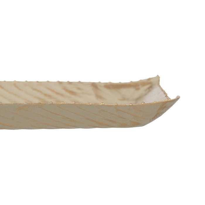 Plateau décoratif Beige Doré 36 x 23 x 2 cm