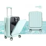 Swiss Fly Valise cabine avec compression sous vide - Bleu ciel