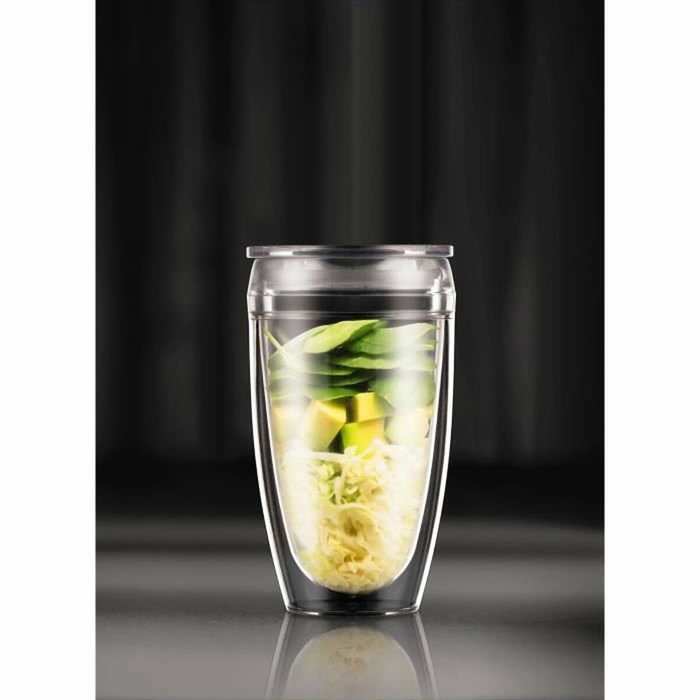 Bodum Set de 2 gobelets Pavina To Go 40 cl, Transparent Bodum Set de 2 gobelets Pavina To Go 40 cl, Transparent