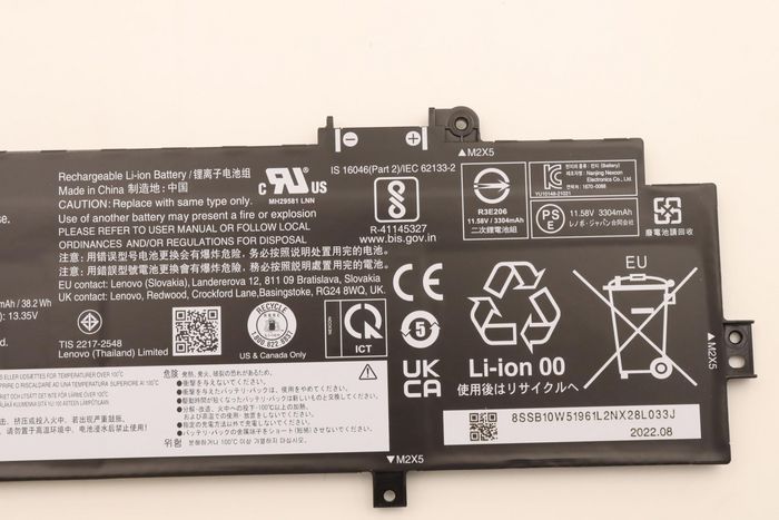 Lenovo Batterie interne lithium-ion 39,3 Wh, 3 cellules, Noir