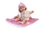 Llorens - Poupée Lola Llorona parlante espagnole 38 cm, avec couverture et mécanisme à son, corps en tissu