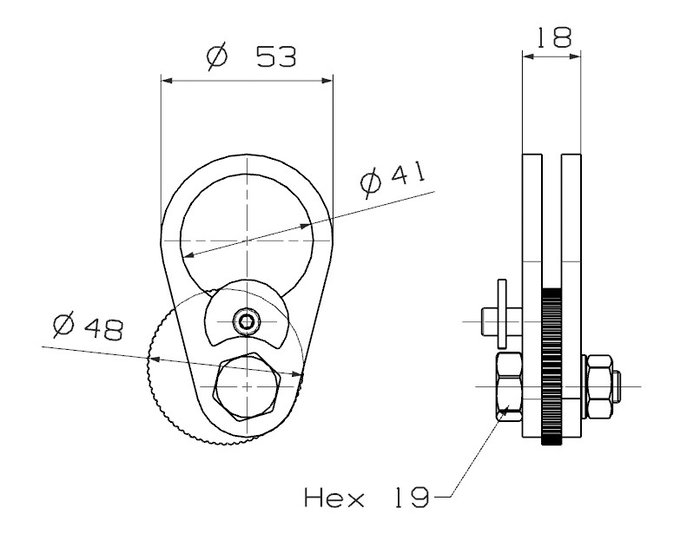 Clé À Rotule Axiale Ø33-41 mm Clé À Rotule Axiale Ø33-41 mm