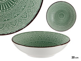 VESSIA Plat creux relief vert 20cm