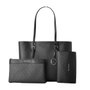 Michael Kors Ensemble Sac Charlotte et Portefeuille en Cuir Noir