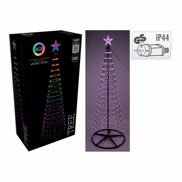BASIC & CO Sapin de Noël Noir RGB avec LED et Télécommande BASIC & CO Sapin de Noël Noir RGB avec LED et Télécommande