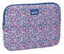 Safta Housse pour ordinateur portable 14 pouces Modèle "Flores Coimbra Azur" 34x25x2 cm - Bleue