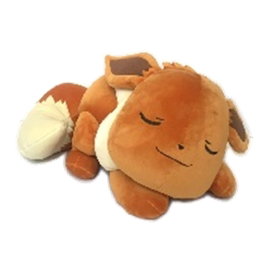 Jazwares Peluche Pokémon Eevee Dormilon 46 cm - Grande peluche viscolastique, récupère rapidement sa forme