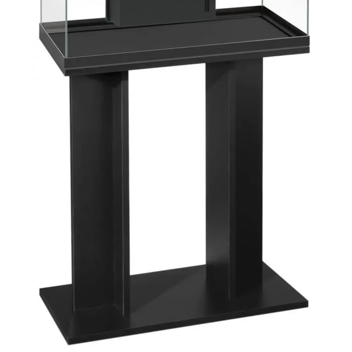 Ciano Noir - Meuble pour aquarium 60 cm en bois noir, capacité de charge 73 kg, design simple et élégant