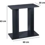 Ciano Noir - Meuble pour aquarium 60 cm en bois noir, capacité de charge 73 kg, design simple et élégant