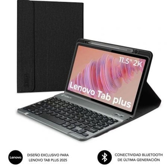 Housse pour Tablette et Clavier Subblim SUBKT3-BTL330 Noir Espagnol Qwerty
