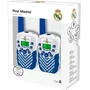 Kids Licensing Talkie-walkie pour enfants Real Madrid - Portée 1 km - 8 canaux, écran LCD, lampe torche - Fonctionne avec piles AAA - À partir de 4 ans