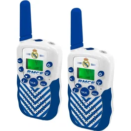 Kids Licensing Talkie-walkie pour enfants Real Madrid - Portée 1 km - 8 canaux, écran LCD, lampe torche - Fonctionne avec piles AAA - À partir de 4 ans
