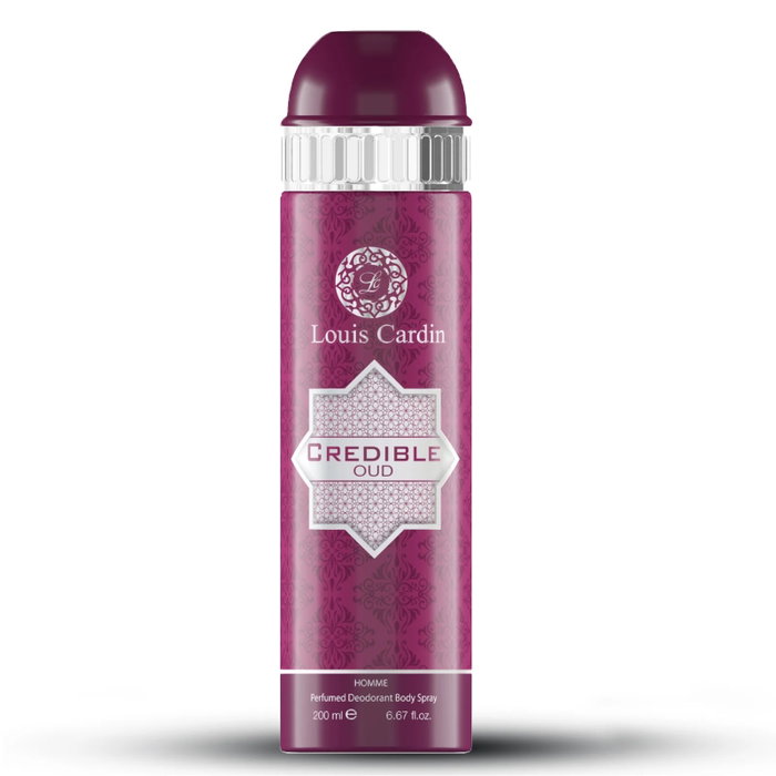 Louis Cardin Credible Oud Spray corporel pour homme 200 ml Louis Cardin Credible Oud Spray corporel pour homme 200 ml