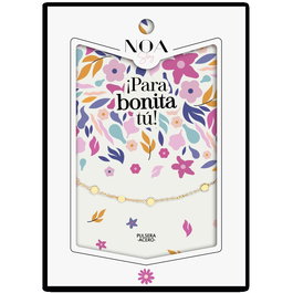 NOA STORY Bracelet 'Soles' en acier doré pour femme - Longueur 16.5 cm, largeur 12 cm, poids 18 g