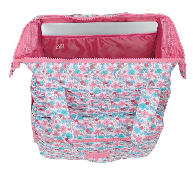 Safta Sac à dos avec anses réglables pour ordinateur portable 13 pouces motif fleurs 27x40x19 cm