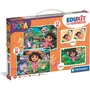 Clementoni Edukit 4 en 1 Dora l'Exploratrice - Puzzle, Mémo, Cubes - Jeu éducatif et d'éveil pour enfants d'âge préscolaire
