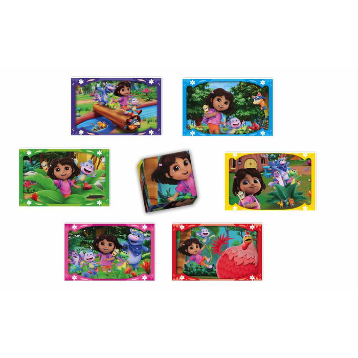 Clementoni Edukit 4 en 1 Dora - Puzzle, Mémo et Cubes Clementoni Edukit 4 en 1 Dora - Puzzle, Mémo et Cubes