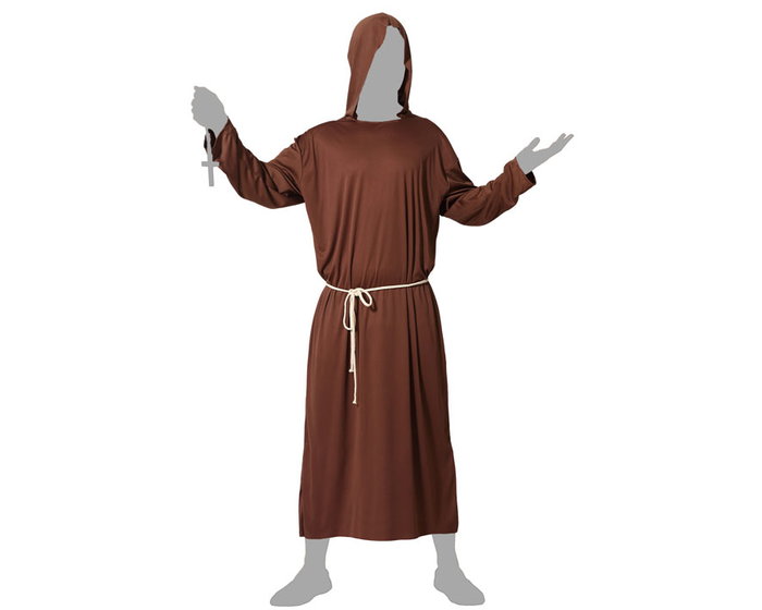 Déguisement de moine marron pour homme adulte XS-S Déguisement de moine marron pour homme adulte XS-S