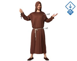Déguisement de moine marron pour homme adulte XS-S