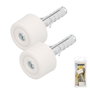 MAURER Butée de porte blanche avec cheville en nylon, lot de 2 pièces