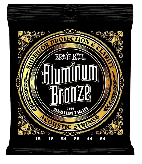Ernieball Juego Acústica Cordes Aluminum Bronze Medium Light 12-54