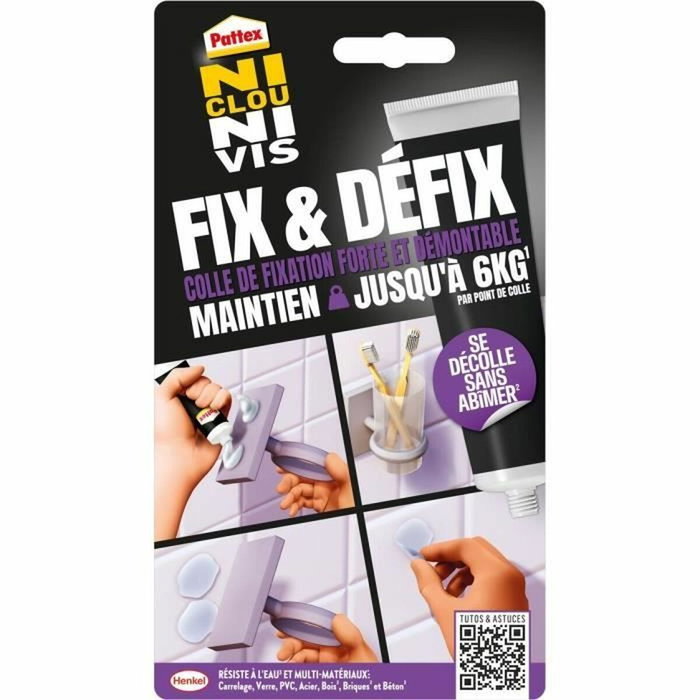 Pattex Fix & Défix Colle Fixation 44g