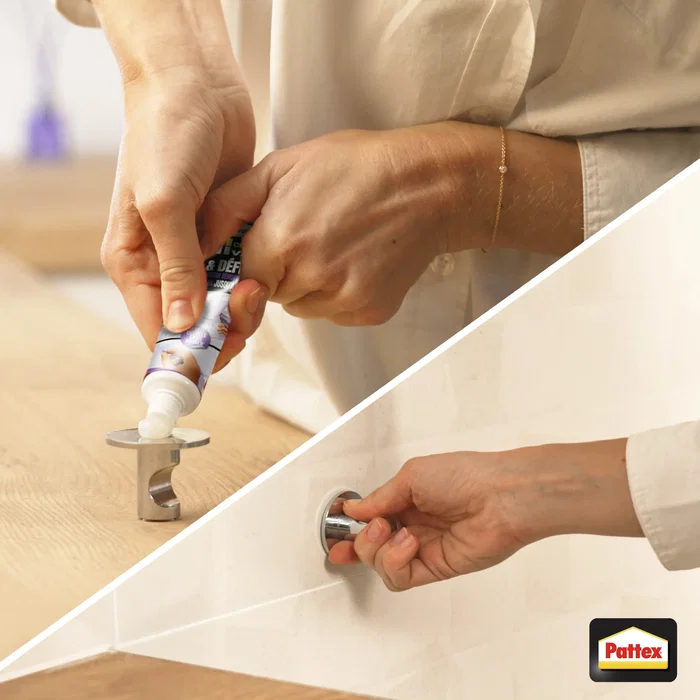 Pattex 2970856 - Colle Fixation Ni Clou Ni Vis Fix & Dédéfix - Pour Intérieur & Extérieur - Transparente & Démontable - Tube 44g