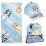 Cerdá - Sac de plage avec serviette et casquette Bluey - Pour enfant à partir de 3 ans - Dimensions 33 x 27 x 7 cm