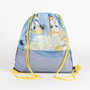 Cerdá - Sac de plage avec serviette et casquette Bluey - Pour enfant à partir de 3 ans - Dimensions 33 x 27 x 7 cm