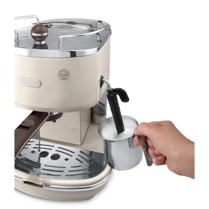 Delonghi ECV 310.BG Icona Vintage Machine à expresso 15 bars, 1100 W, réserve 1,4 L, système vapeur, beige