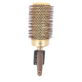 Olivia Garden Brosse Expert Blowout Speed Poils ondulés dorés et marron Céramique Ionique Poignée Antidérapante Brosse pour Cheveux