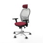 Piqueras y Crespo Chaise de Bureau avec Appui-tête 3D086G2 Bordeaux
