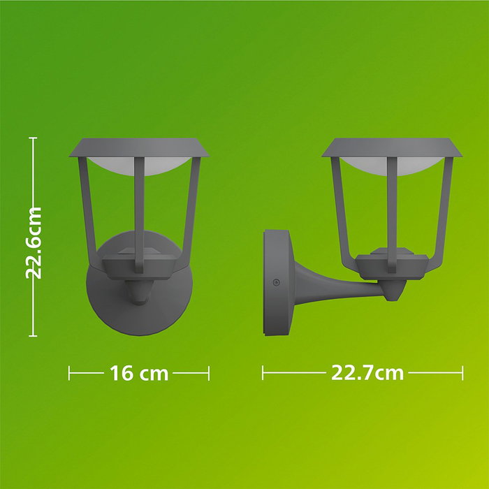 Philips Nuvy Applique de extérieur LED Anthracite 4,3 W 800 lm Philips Nuvy Applique de extérieur LED Anthracite 4,3 W 800 lm