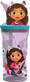 Safta - Verre figurine 3D 360 ml Gabby's Dollhouse "Party" - 9 x 23 x 6 cm - Âge min. 3 ans