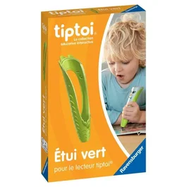 Ravensburger Étui vert personnalisable pour lecteur tiptoi avec autocollants inclus, référence 00000182, accessoire de protection, à partir de 3 ans