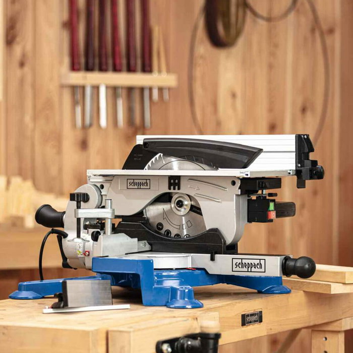 Scheppach HM100T Scie à onglet pendulaire avec table supérieure