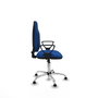 PIQUERAS Y CRESPO Chaise de bureau Algarra, simili cuir bleu, base chromée