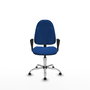 PIQUERAS Y CRESPO Chaise de bureau Algarra, simili cuir bleu, base chromée