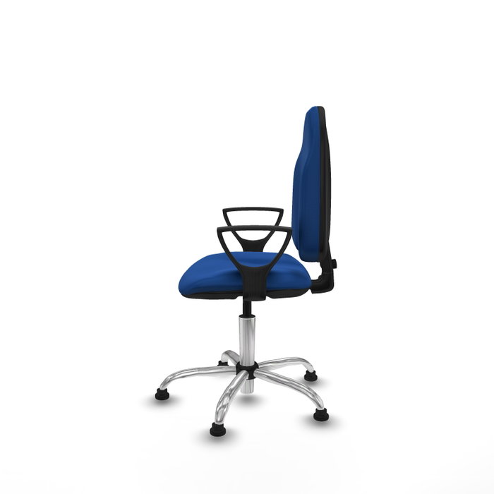 PIQUERAS Y CRESPO Chaise de bureau Algarra, simili cuir bleu, base chromée PIQUERAS Y CRESPO Chaise de bureau Algarra, simili cuir bleu, base chromée